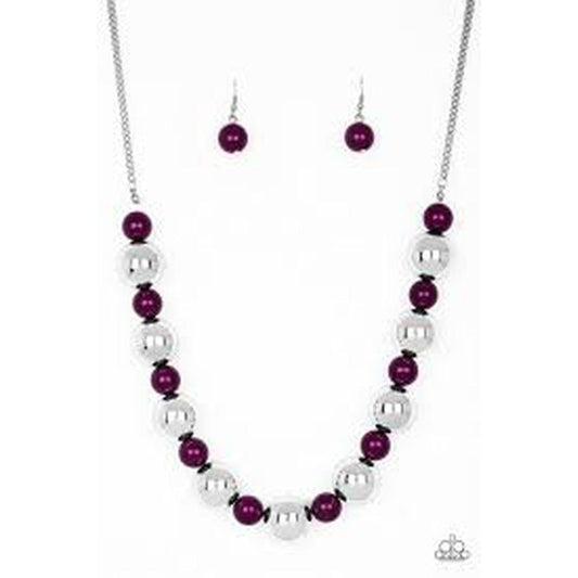 Top Pop Purple Necklace - Paparazzi - Dare2bdazzlin N Jewelry