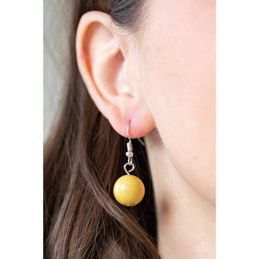 Top Pop Yellow Necklace - Paparazzi - Dare2bdazzlin N Jewelry