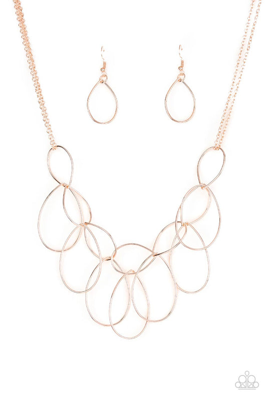 Top-TEAR Fashion - Rose Gold Necklace - Paparazzi - Dare2bdazzlin N Jewelry
