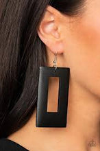 Load image into Gallery viewer, Totally Framed Black Earring - Paparazzi - Dare2bdazzlin N Jewelry
