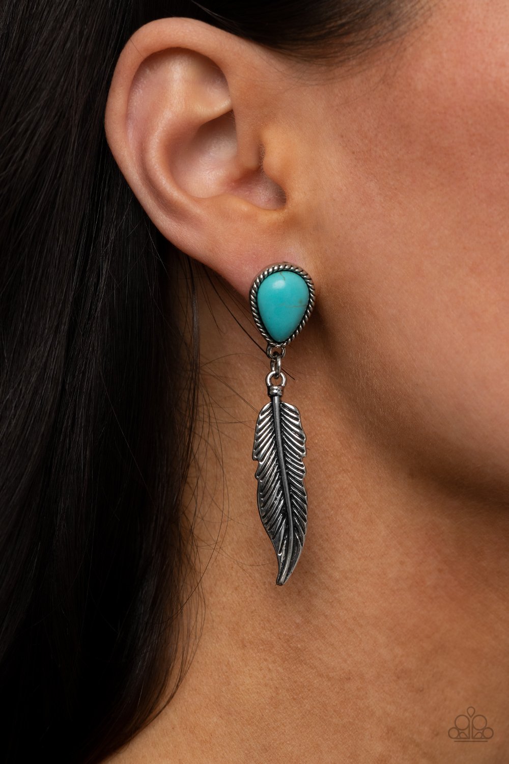 Totally Tran-QUILL - Blue Earring - Paparazzi - Dare2bdazzlin N Jewelry
