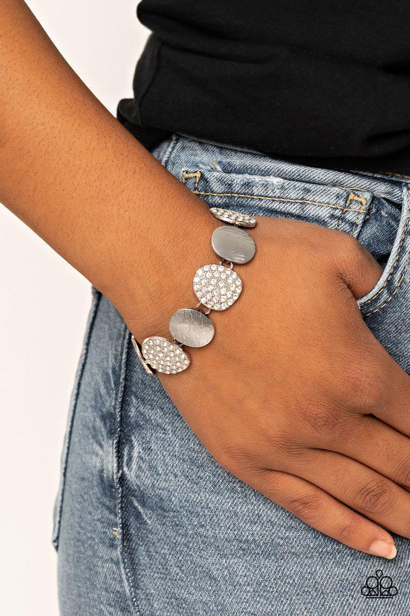 Tough LUXE - White Bracelet - Paparazzi - Dare2bdazzlin N Jewelry