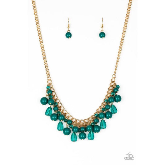 Tour de Trendsetter Green Necklace - Paparazzi - Dare2bdazzlin N Jewelry