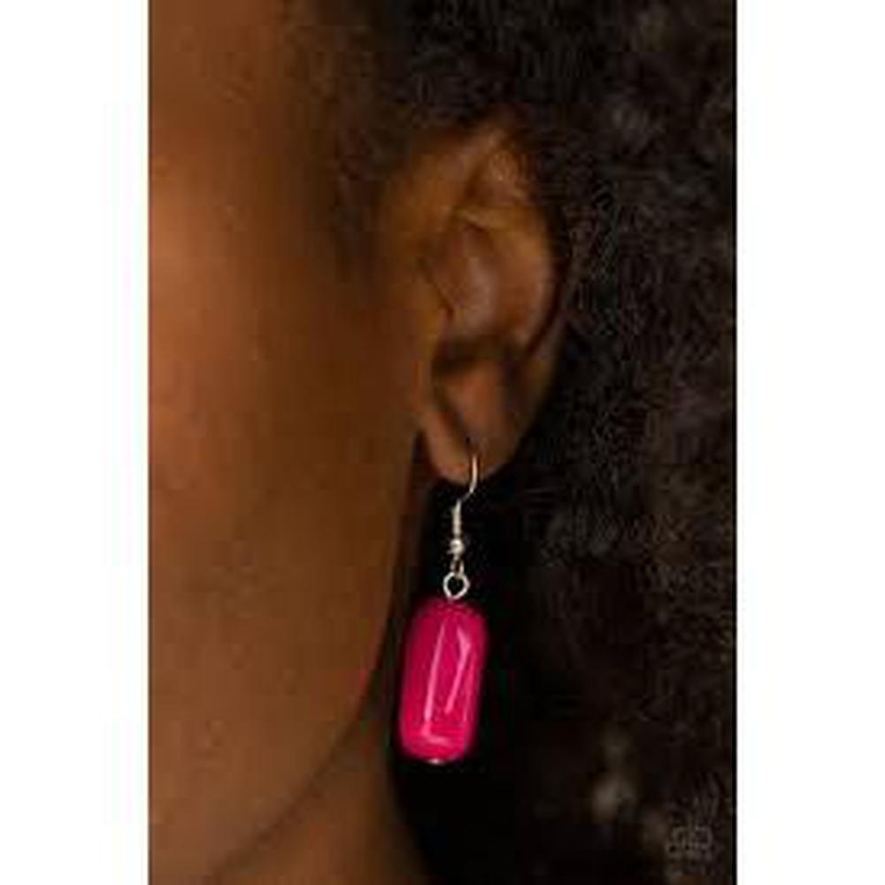 Travel Log Pink Necklace - Paparazzi - Dare2bdazzlin N Jewelry