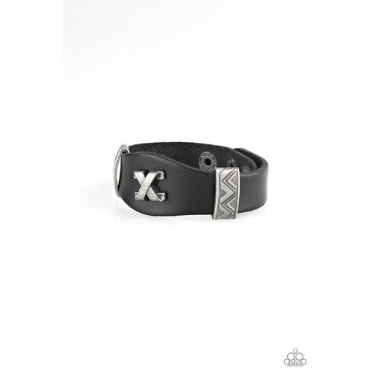 Tread Carefully Black Urban Bracelet - Paparazzi - Dare2bdazzlin N Jewelry