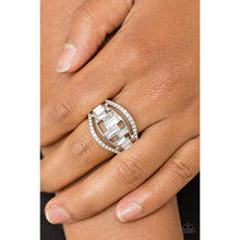 Load image into Gallery viewer, Treasure Chest Shimmer White Ring - Paparazzi - Paparazzi - Dare2bdazzlin N Jewelry
