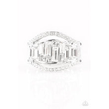 Load image into Gallery viewer, Treasure Chest Shimmer White Ring - Paparazzi - Paparazzi - Dare2bdazzlin N Jewelry
