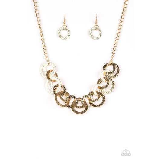 Treasure Tease Gold Necklace - Paparazzi - Dare2bdazzlin N Jewelry