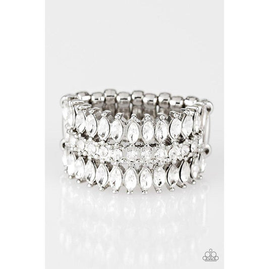 Treasury Fund - White Ring - Paparazzi - Paparazzi - Dare2bdazzlin N Jewelry