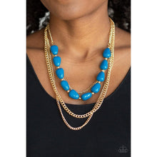 Load image into Gallery viewer, Trend Status Blue Necklace - Paparazzi - Dare2bdazzlin N Jewelry
