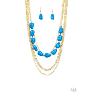 Trend Status Blue Necklace - Paparazzi - Dare2bdazzlin N Jewelry