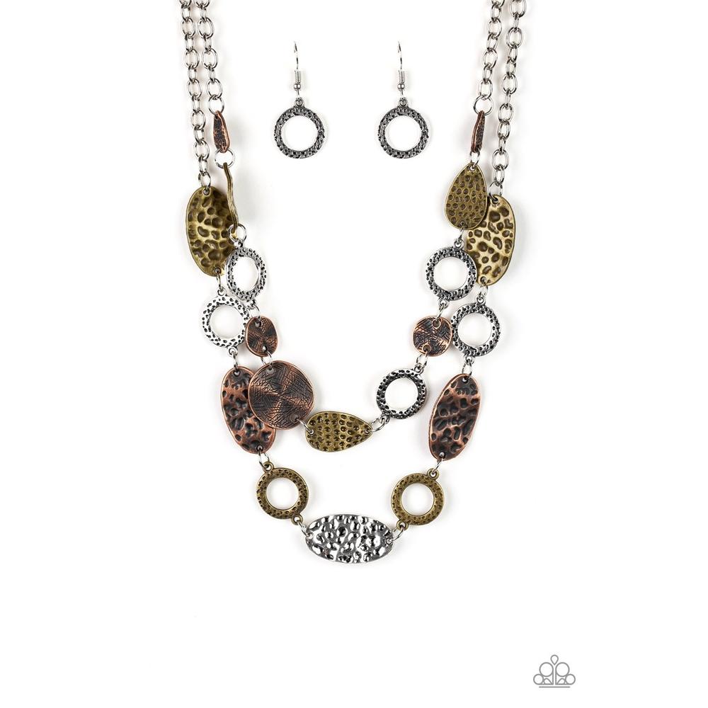 Trippin On Texture - Multi Necklace - Paparazzi - Dare2bdazzlin N Jewelry