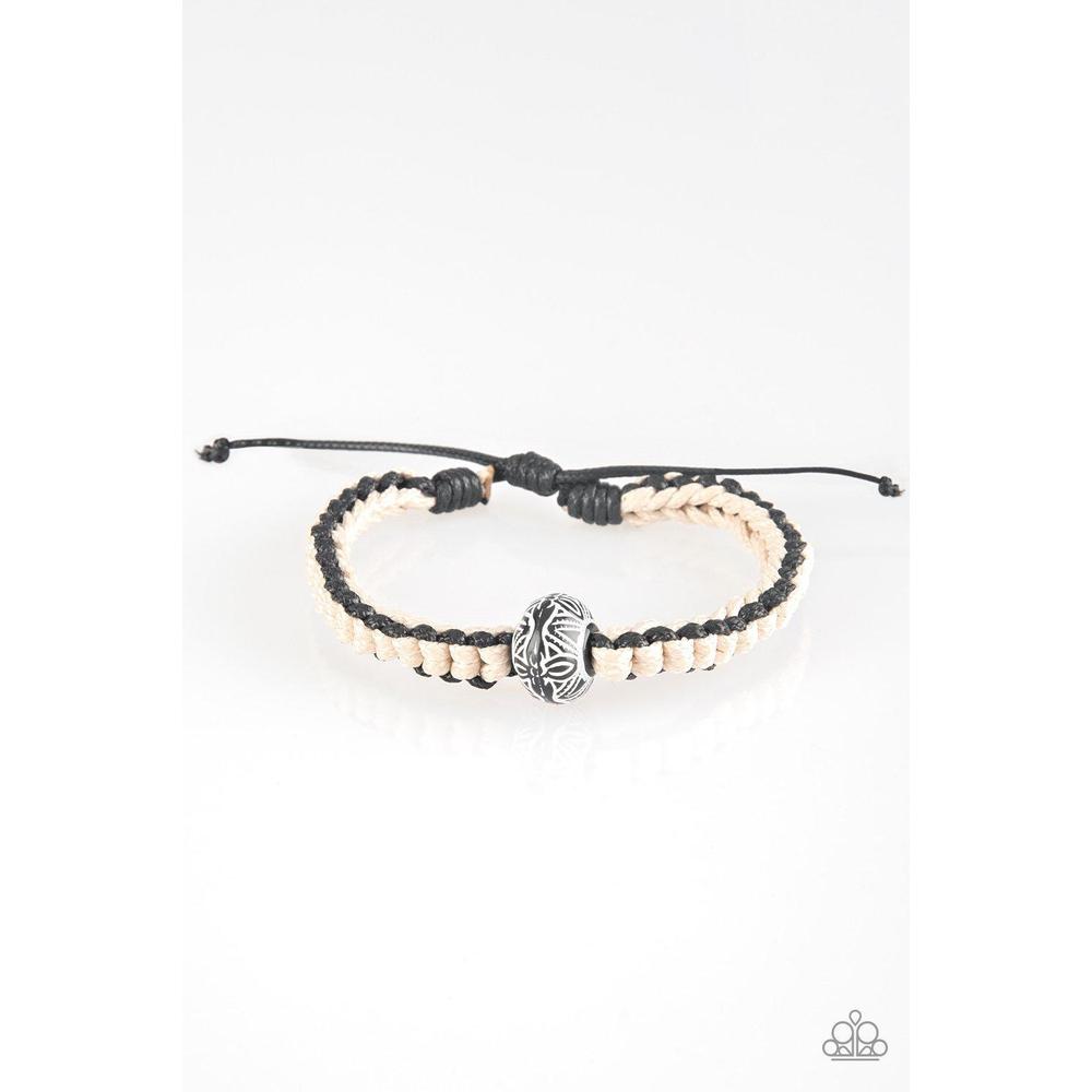 Tropic Trek Black & Off White Bracelet - Paparazzi - Dare2bdazzlin N Jewelry