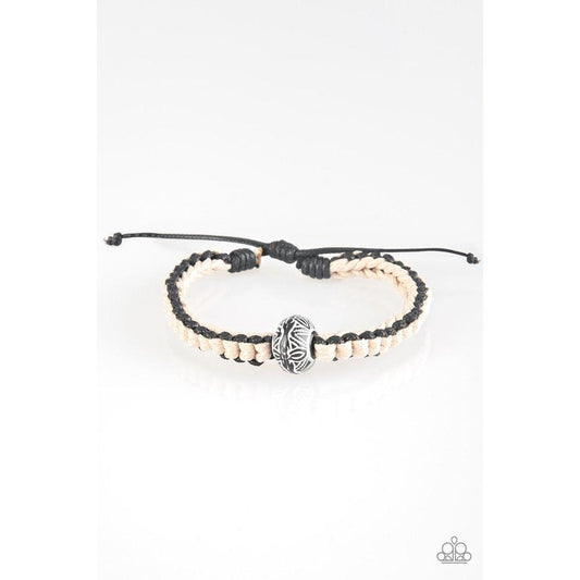 Tropic Trek Black & Off White Bracelet - Paparazzi - Dare2bdazzlin N Jewelry