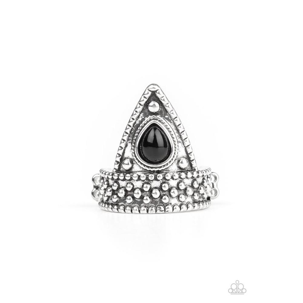 Tropical Escapades Black Ring - Paparazzi - Paparazzi - Dare2bdazzlin N Jewelry