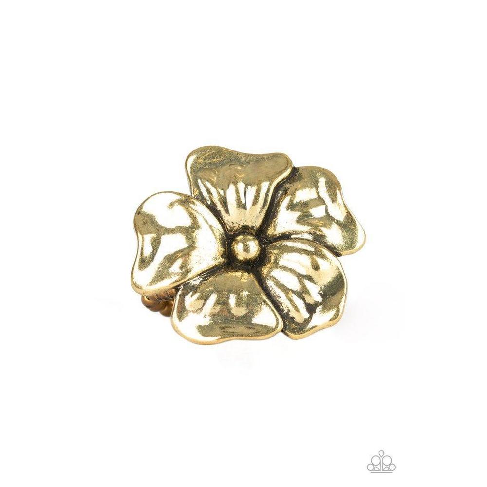 Tropical Gardens - Brass Ring - Paparazzi - Dare2bdazzlin N Jewelry