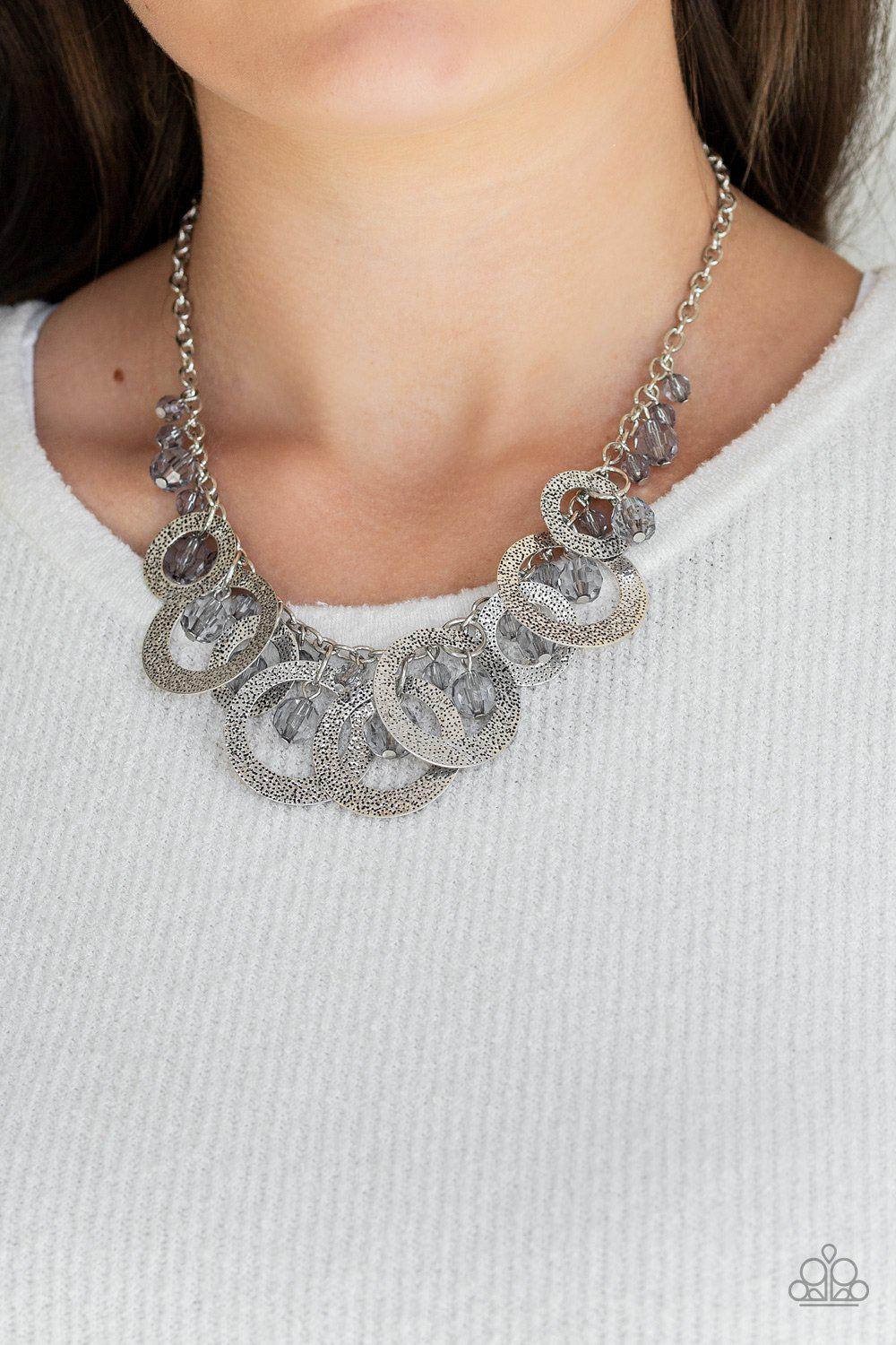 Turn It Up - Silver Necklace - Paparazzi - Dare2bdazzlin N Jewelry
