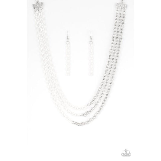 Turn Up The Volume - White Necklace - Paparazzi - Dare2bdazzlin N Jewelry