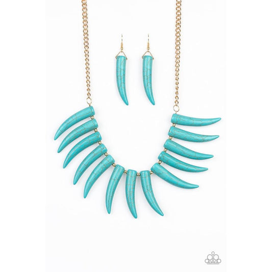 Tusk Tundra - Blue Necklace - Paparazzi - Dare2bdazzlin N Jewelry