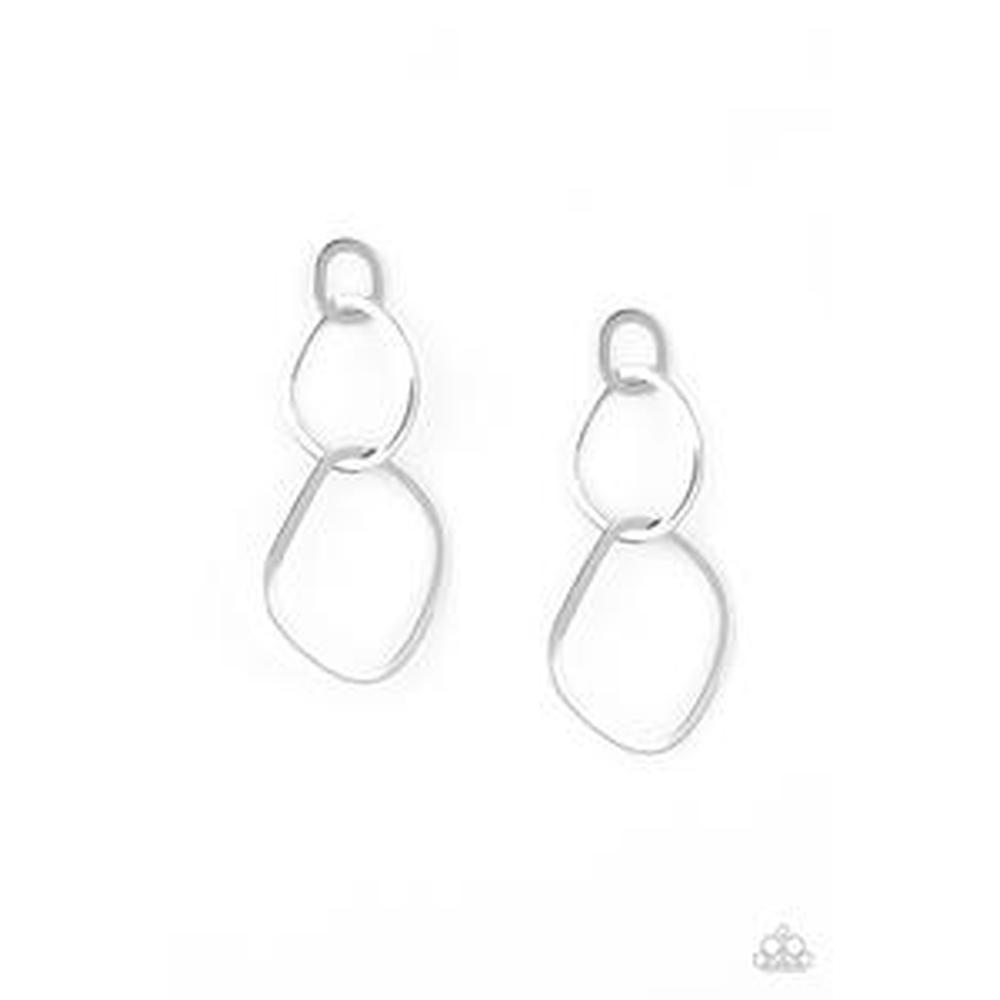 Twisted Trio Silver Earrings - Paparazzi - Dare2bdazzlin N Jewelry