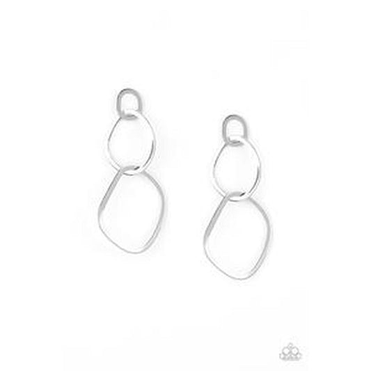 Twisted Trio Silver Earrings - Paparazzi - Dare2bdazzlin N Jewelry