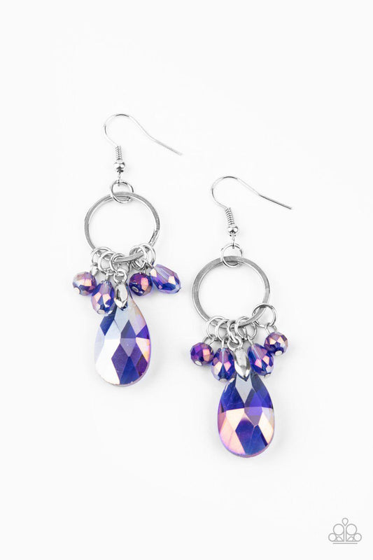 Unapologetic Glow - Blue Earring - Paparazzi - Dare2bdazzlin N Jewelry