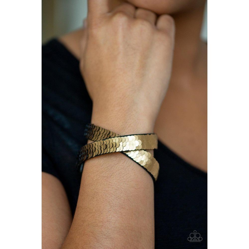Under the SEQUINS Black Urban Bracelet - Paparazzi - Dare2bdazzlin N Jewelry