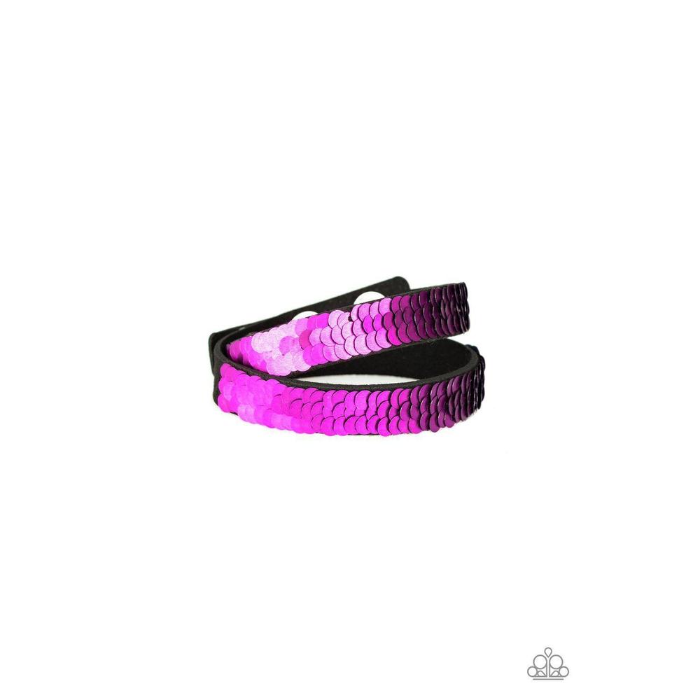 Under the SEQUINS Purple Urban Bracelet - Paparazzi - Dare2bdazzlin N Jewelry