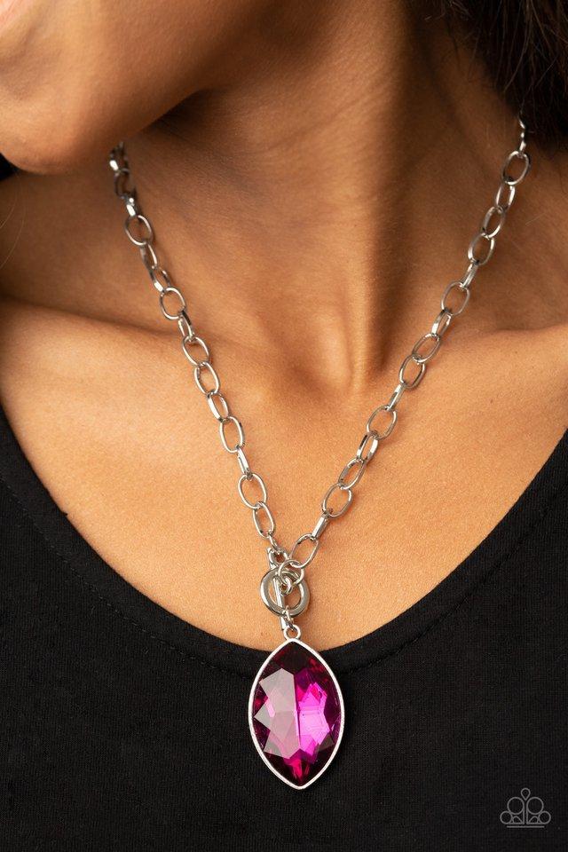 Unlimited Sparkle - Pink Necklace - Paparazzi - Dare2bdazzlin N Jewelry