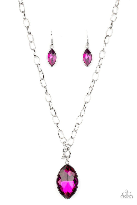 Unlimited Sparkle - Pink Necklace - Paparazzi - Dare2bdazzlin N Jewelry