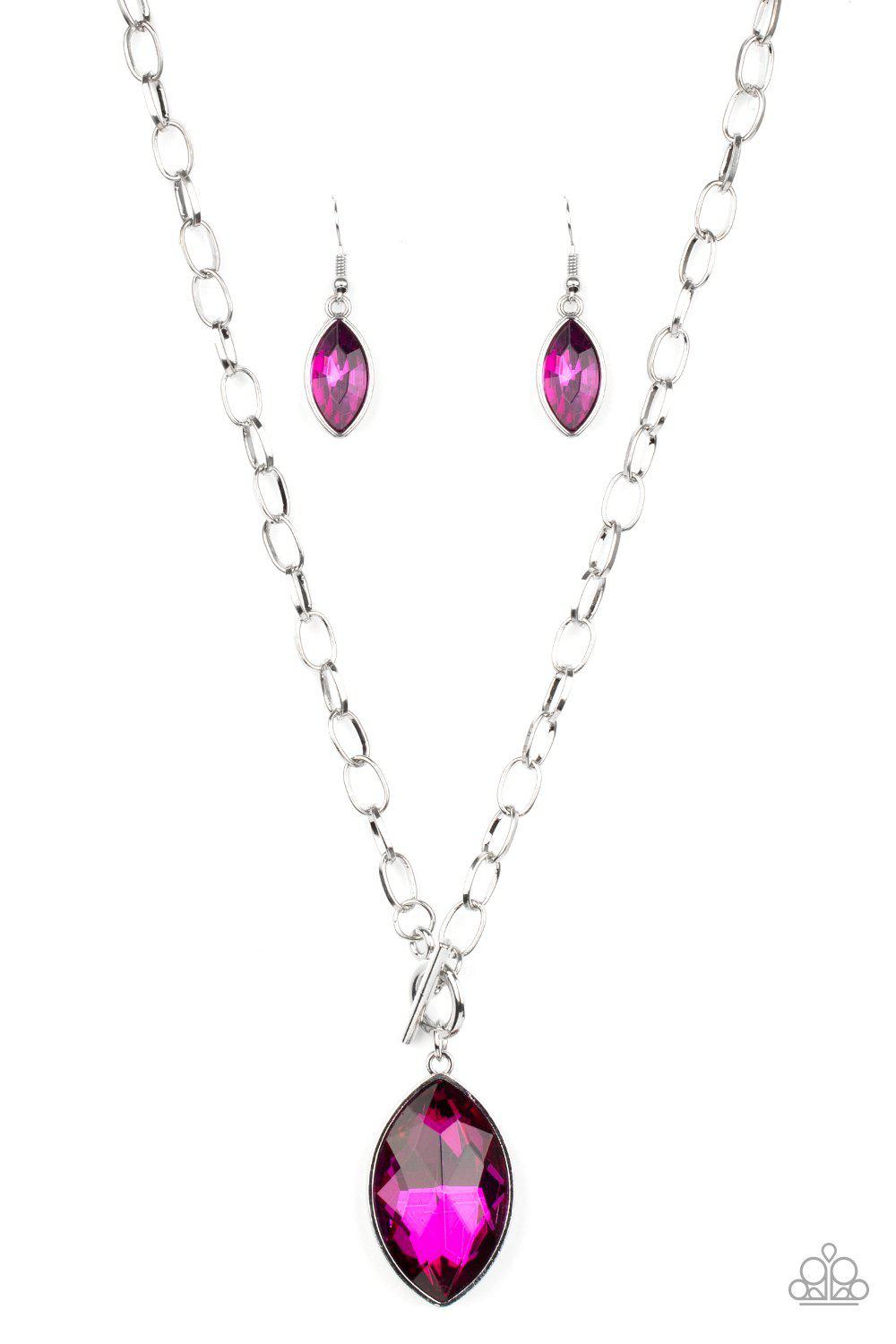Unlimited Sparkle - Pink Necklace - Paparazzi - Dare2bdazzlin N Jewelry
