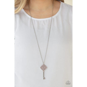 Unlocked - Pink Necklace - Dare2bdazzlin N Jewelry