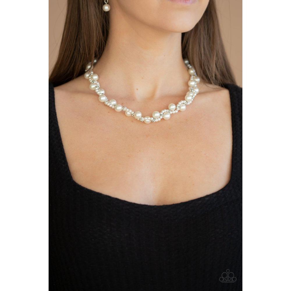 Uptown Opulence - White Necklace - Paparazzi - Dare2bdazzlin N Jewelry