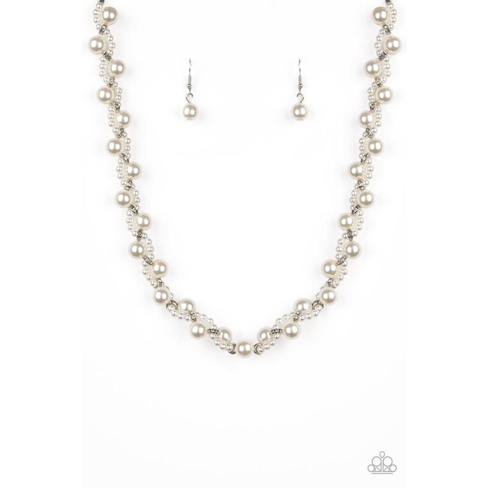 Uptown Opulence - White Necklace - Paparazzi - Dare2bdazzlin N Jewelry