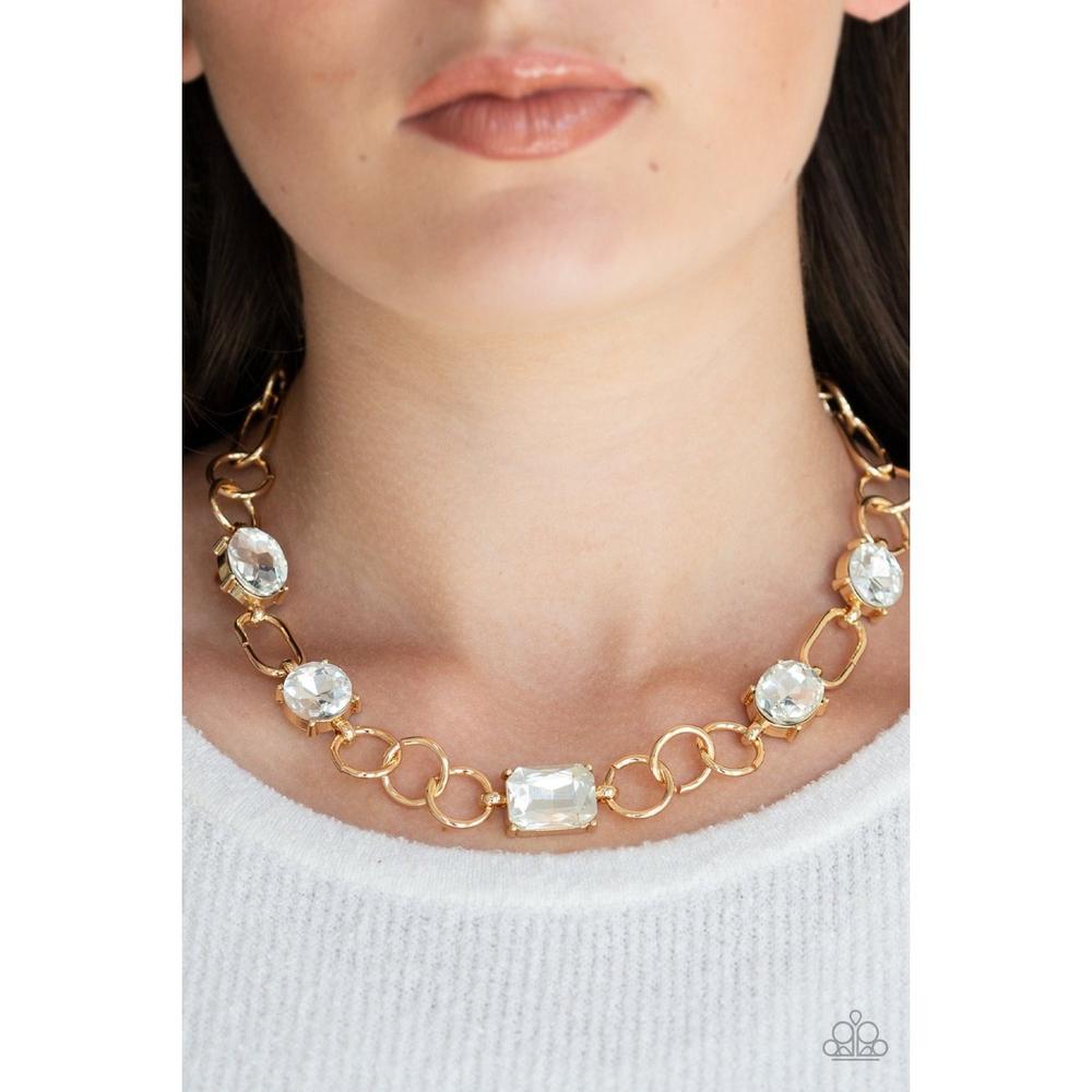 Urban District Gold Necklace - Paparazzi - Dare2bdazzlin N Jewelry