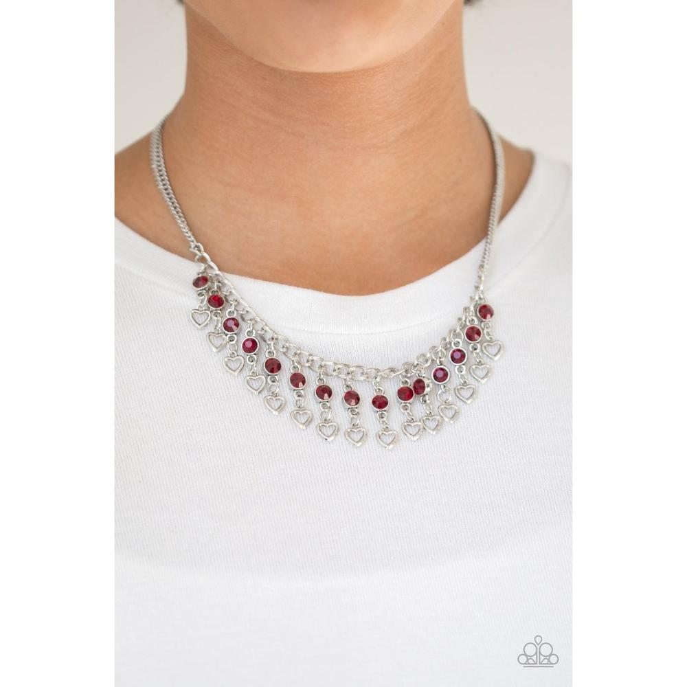 Valentine's Day Drama Red Necklace - Paparazzi - Dare2bdazzlin N Jewelry
