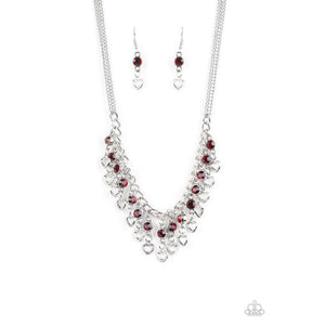 Valentine's Day Drama Red Necklace - Paparazzi - Dare2bdazzlin N Jewelry