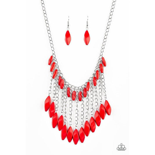Venturous Vibes - Red Necklace - Dare2bdazzlin N Jewelry