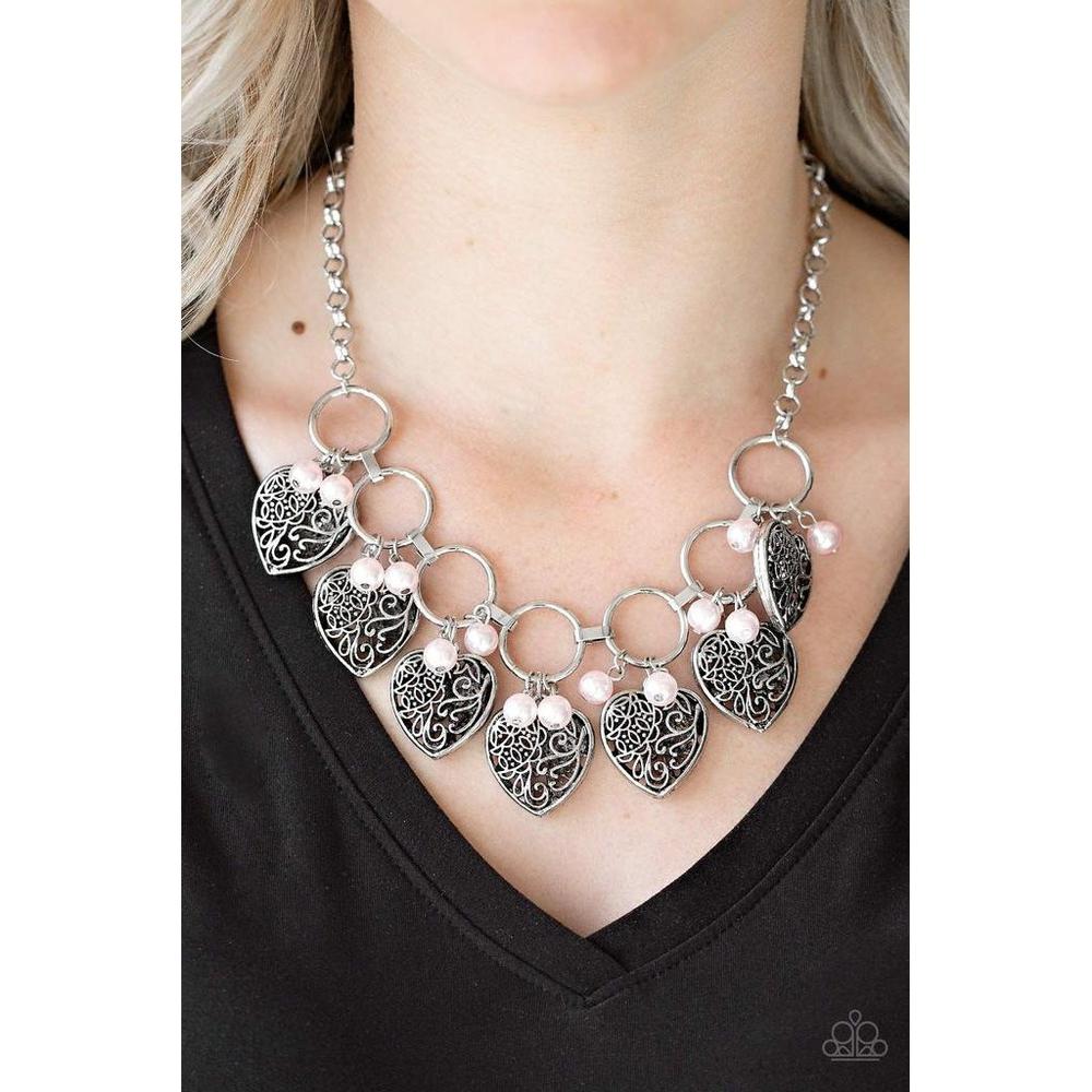 Very Valentine Pink Necklace - Paparazzi - Dare2bdazzlin N Jewelry
