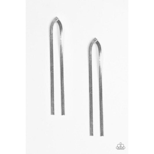 Very Viper Silver Earrings - Paparazzi - Dare2bdazzlin N Jewelry