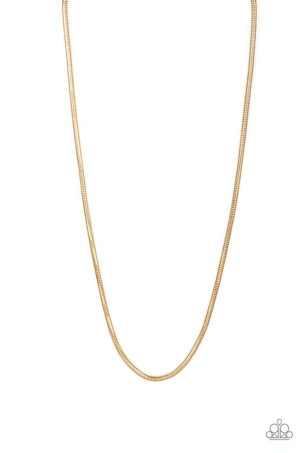 Victory Lap - Gold Men Necklace - Paparazzi - Dare2bdazzlin N Jewelry
