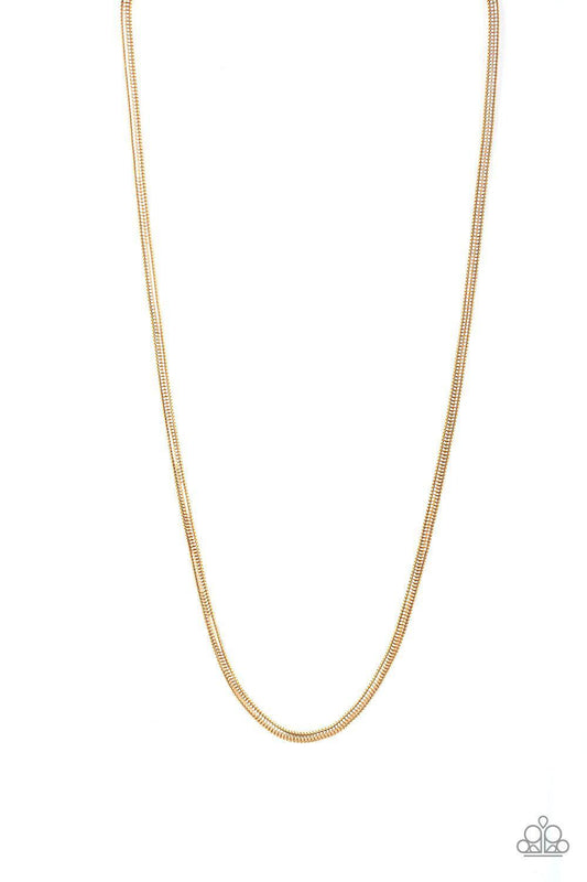 Victory Lap - Gold Men Necklace - Paparazzi - Dare2bdazzlin N Jewelry