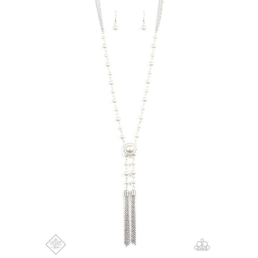 Vintage Diva - White Necklace - Paparazzi - Dare2bdazzlin N Jewelry