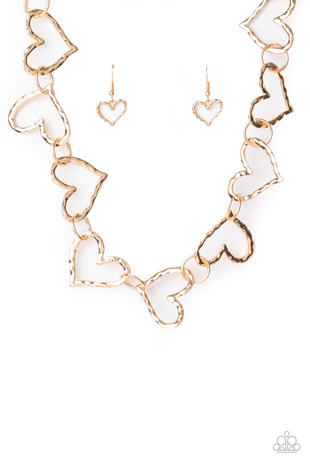 Vintagely Valentine - Gold Necklace -  Paparazzi - Dare2bdazzlin N Jewelry