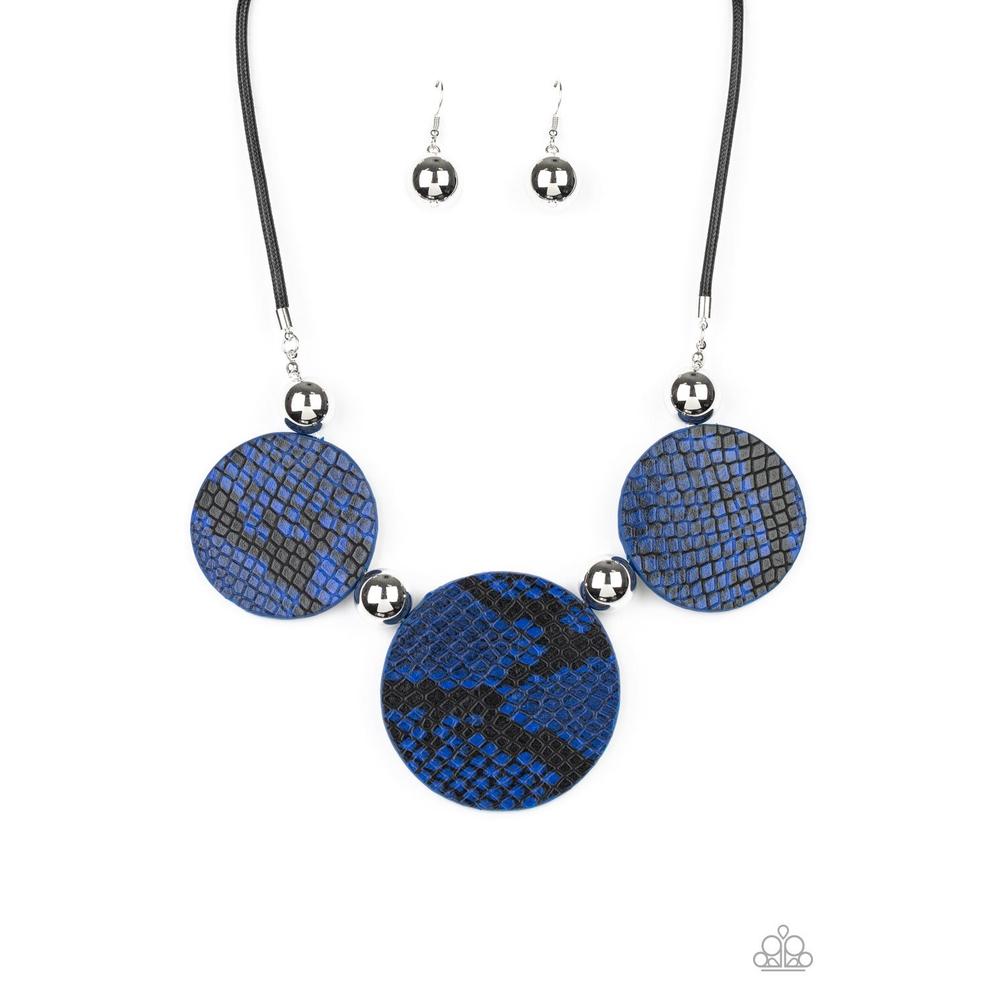 Viper Pit - Blue Necklace - Paparazzi - Dare2bdazzlin N Jewelry