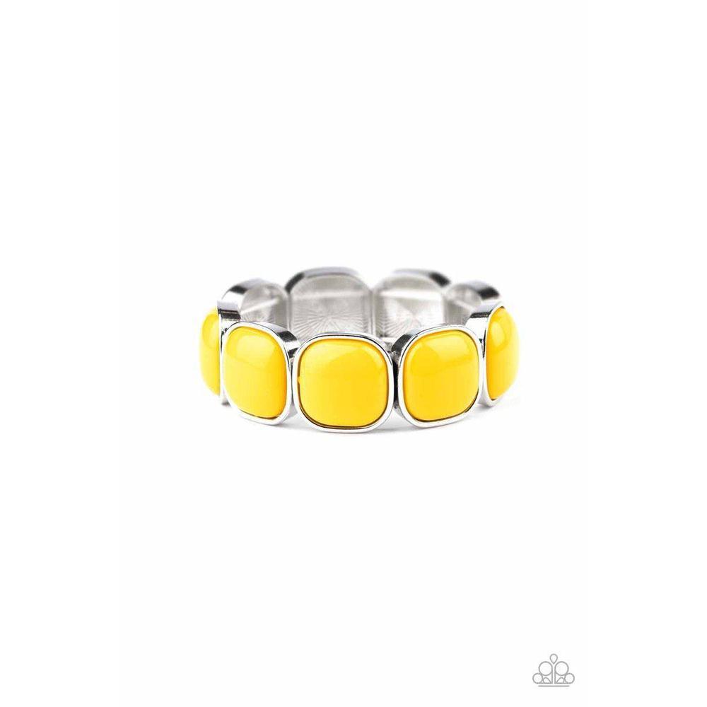Vivacious Volume Yellow Bracelet - Paparazzi - Dare2bdazzlin N Jewelry