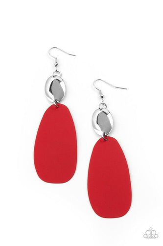 Vivaciously Vogue Red Earring - Paparazzi - Dare2bdazzlin N Jewelry