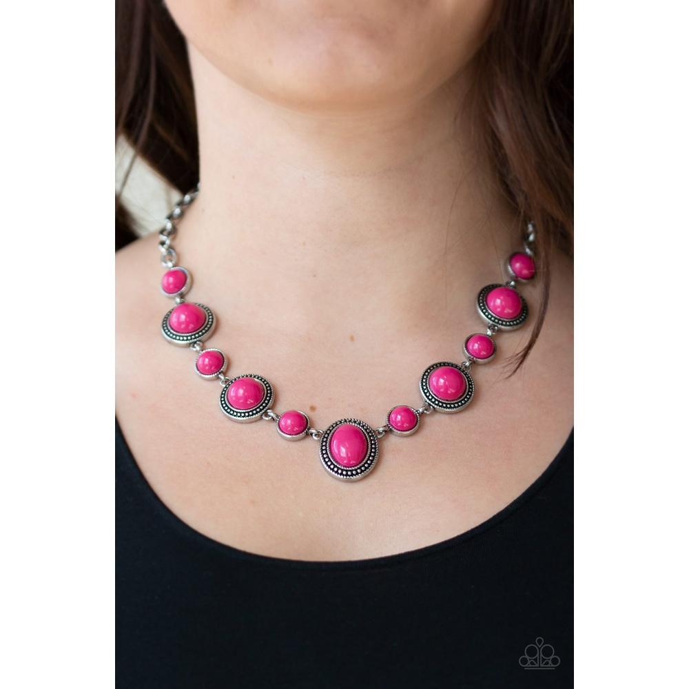 Voyager Vibes - Pink Necklace - Paparazzi - Dare2bdazzlin N Jewelry