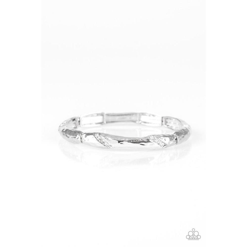 Watch Out For The Ice White Bracelet - Paparazzi - Dare2bdazzlin N Jewelry