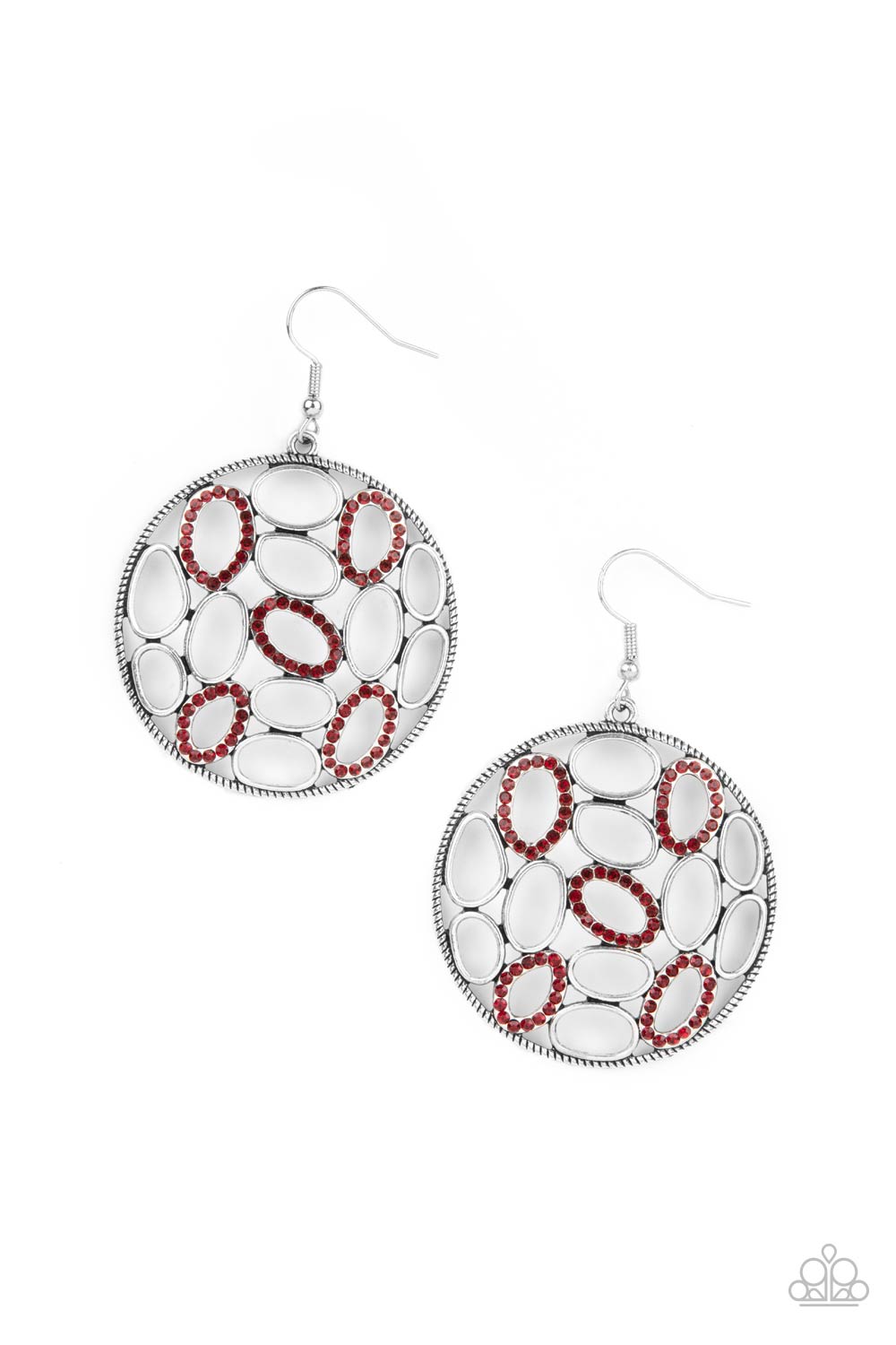 Watch OVAL Me - Red Earring - Paparazzi - Dare2bdazzlin N Jewelry